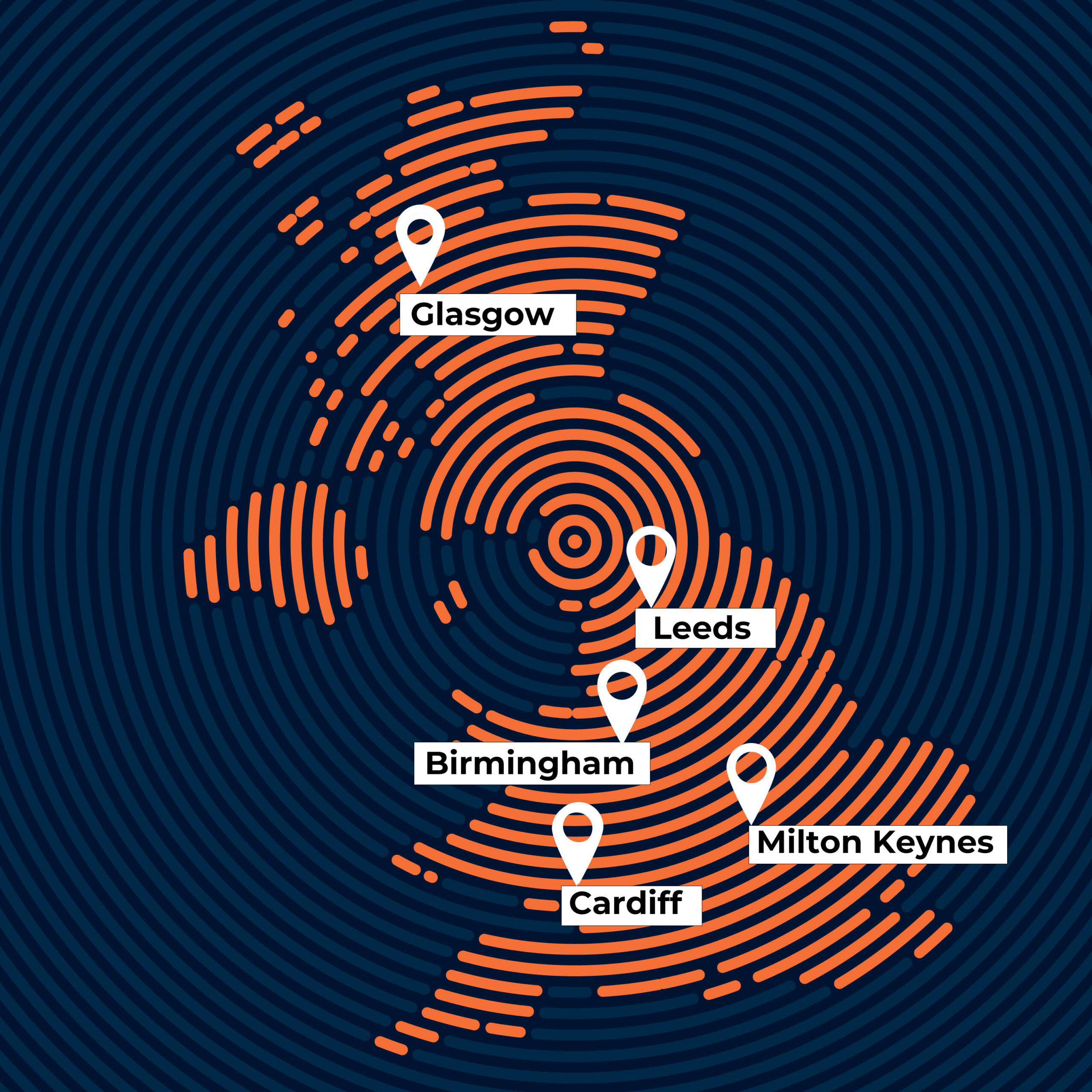 Image of UK maps with vGroup Van sites located